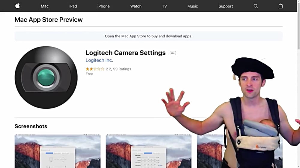logitech webcam settings app mac